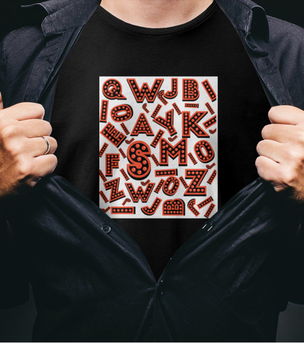 QWJB AykmF Zwoz Letters Seamless T-Shirt
