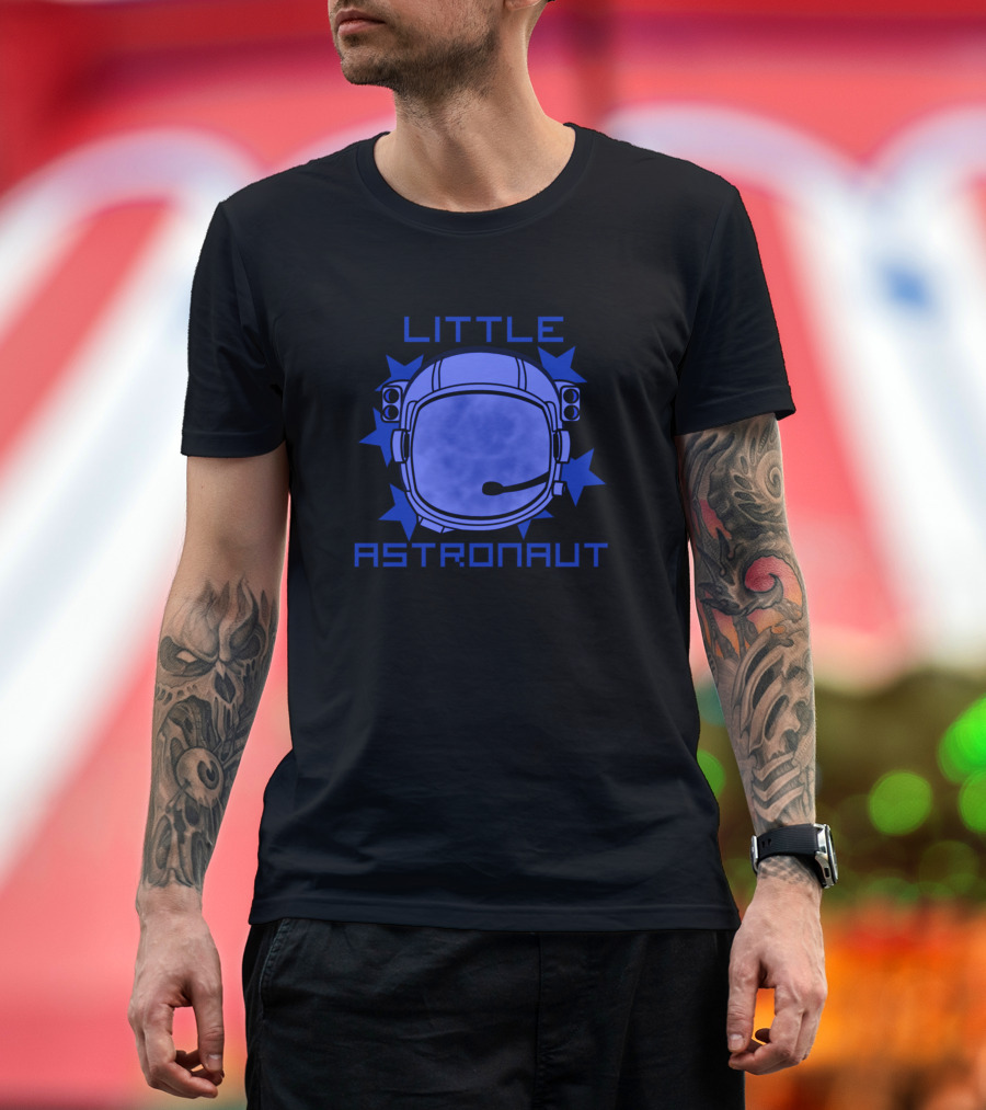 LITTLE ASTRONAUT Space Helm and Stars T-Shirt