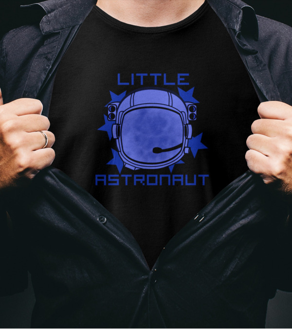 LITTLE ASTRONAUT Space Helm And Stars T-Shirt
