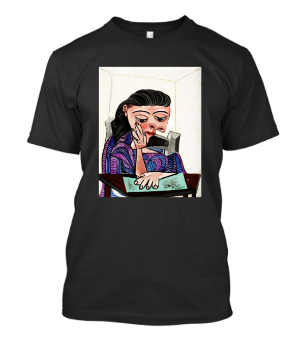 High Resolution Cubist Style Woman Reading By Pablo Picasso T-Shirt