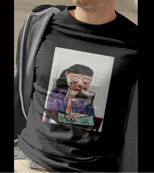High Resolution Cubist Style Woman Reading By Pablo Picasso T-Shirt