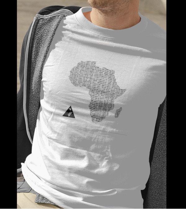 Binary Africa Map With Triangle Symbol By Afreeka T-Shirt