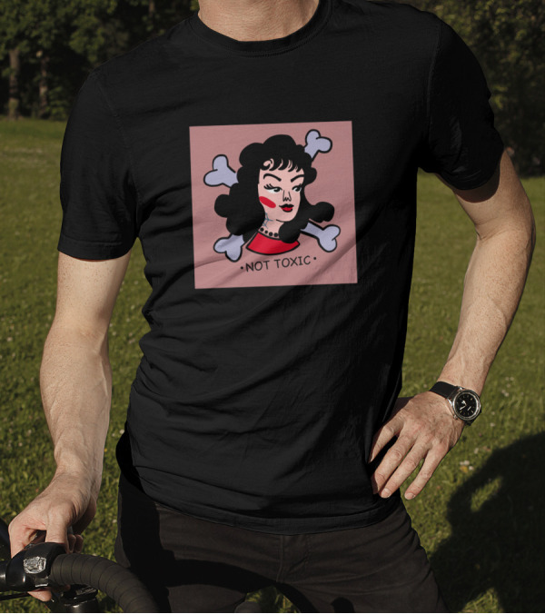 Not Toxic Vintage Woman With Crossbones T-Shirt
