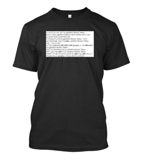 Data Attribute Coding Snippet From Chrome Browser Page Code T-Shirt