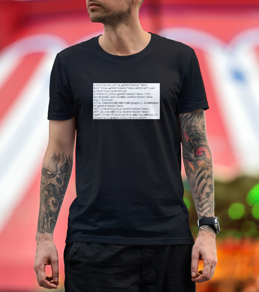 Data Attribute Coding Snippet from Chrome Browser Page Code T-Shirt