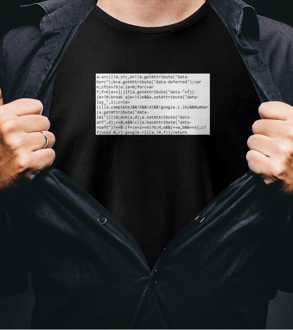 Data Attribute Coding Snippet From Chrome Browser Page Code T-Shirt