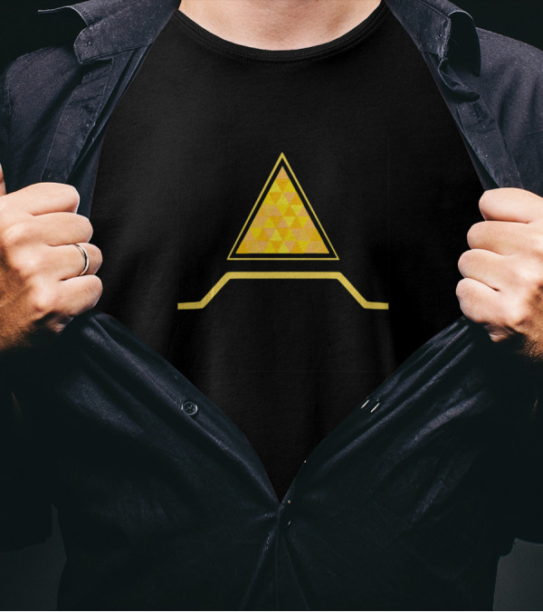Battletech International 3D Printing Yellow Triangle T-Shirt