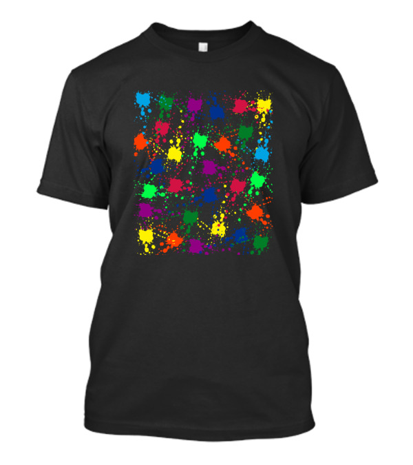 Colorful Splash Multicolor Paint Splatter T-Shirt