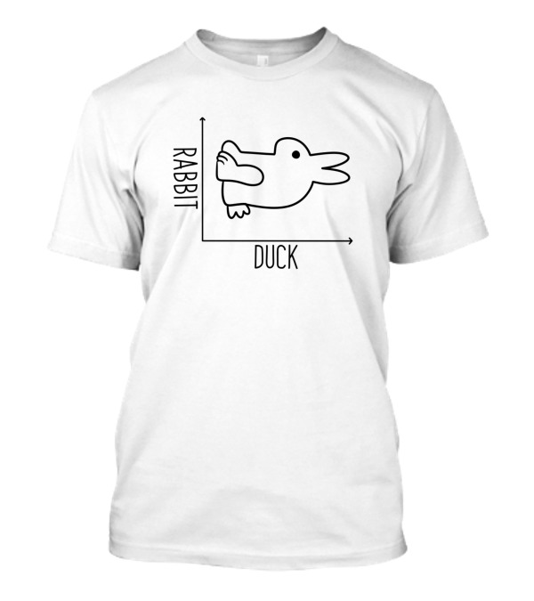 Rabbit Duck Optical Illusion Graph Irony T-Shirt