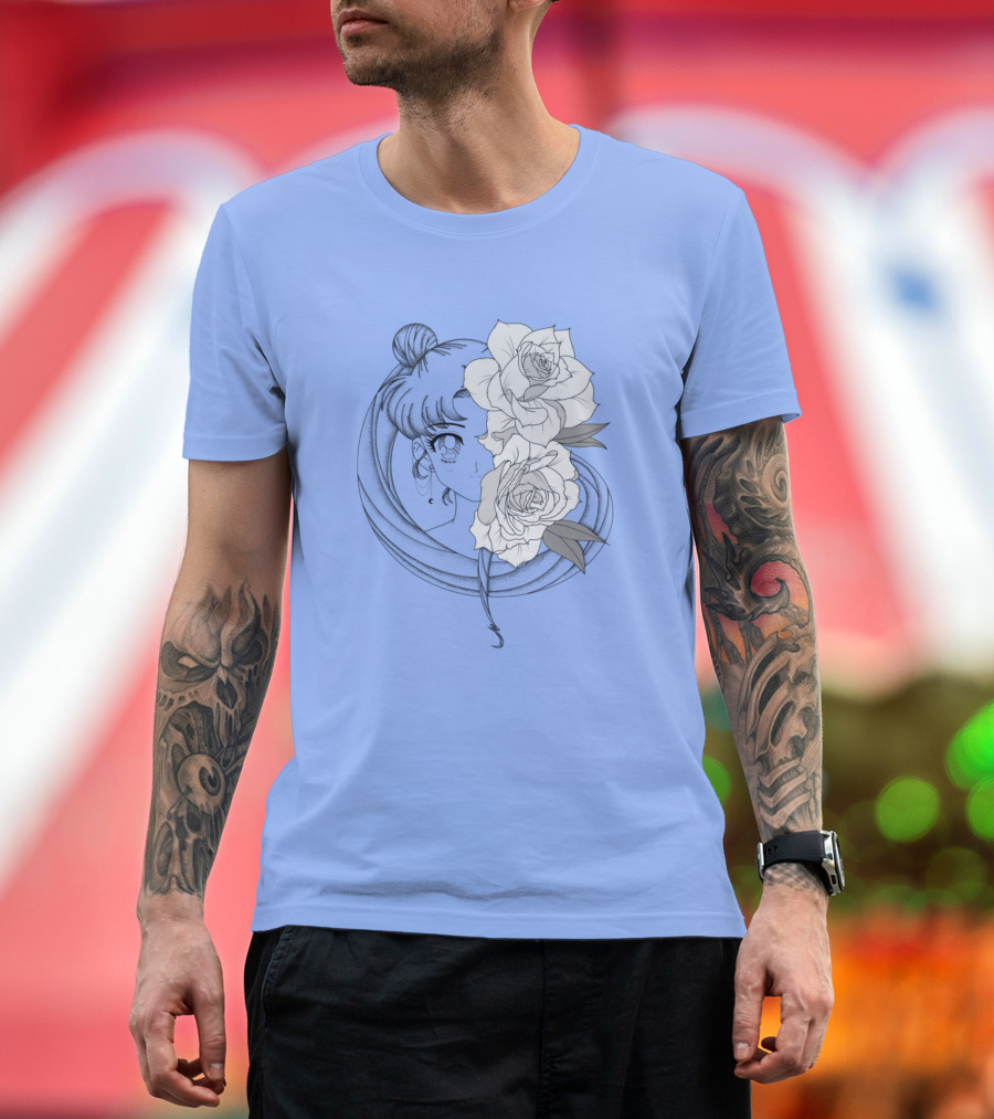Daughter of the Moon Anime Moon Princess Roses T-Shirt
