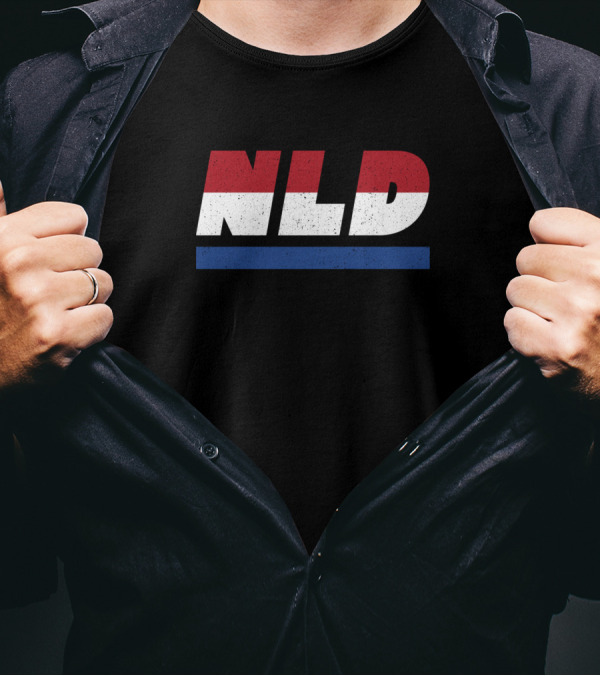 NLD Netherlands Holland ISO Code 3166 Flag Colors T-Shirt