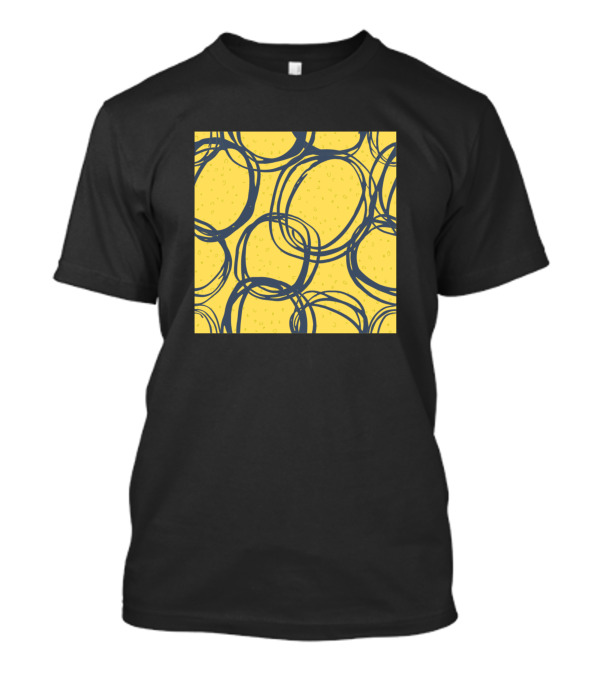 Circles With Dot Yellow And Blue T-Shirt