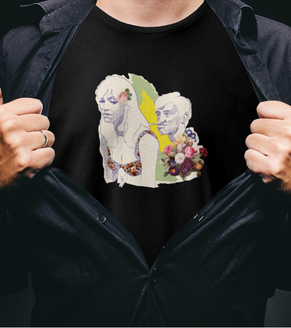 Une Femme Est Une Femme Illustrated With Floral Accents T-Shirt