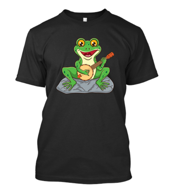 Frog Playing Banjo For Banjo Player Class Music Lovers T-Shirt