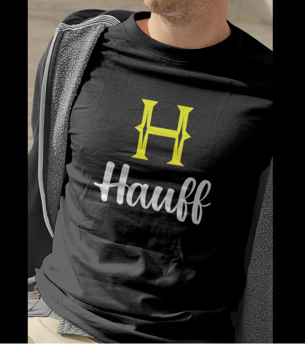 Hauff H Uppercase Yellow Hauff Surname T-Shirt