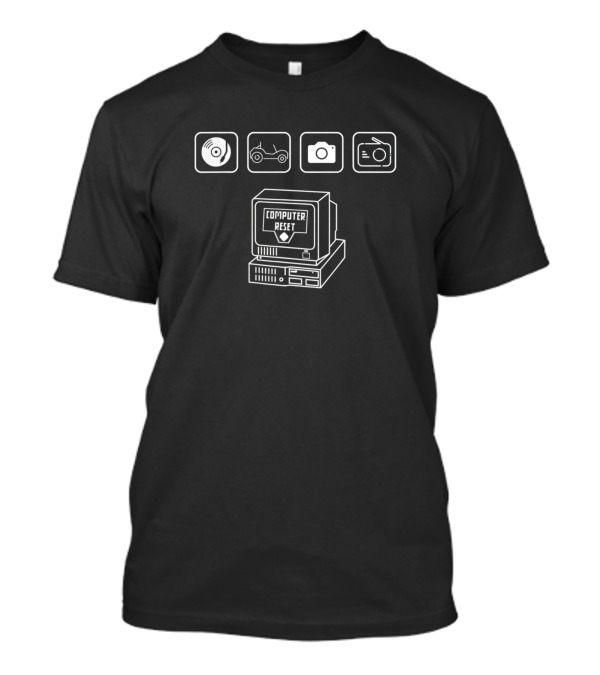 Computer Reset Retro Technology Icons Vintage Computer T-Shirt