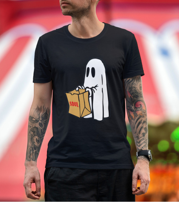 Premium T-Shirt: Sell Your Soul Ghost with Soul Bag T-Shirt Sell Your Soul Ghost with Soul Bag T-Shirt