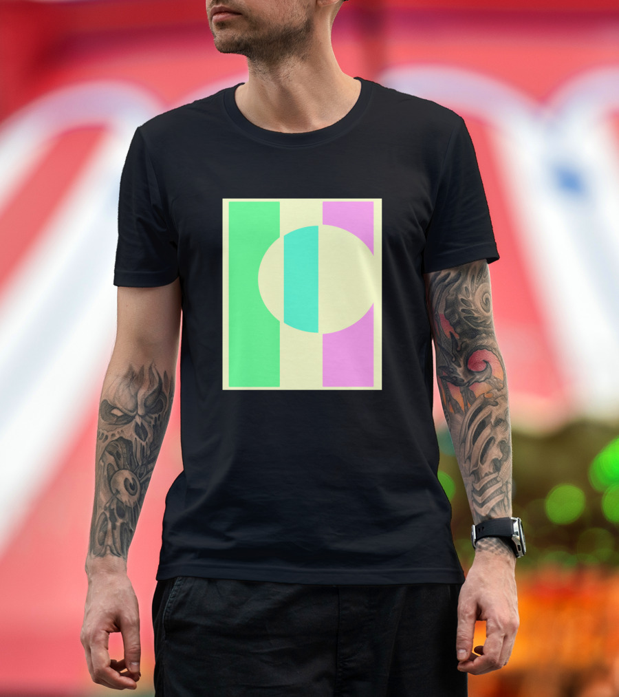 Circles Colliding Pastel Abstract Geometry T-Shirt