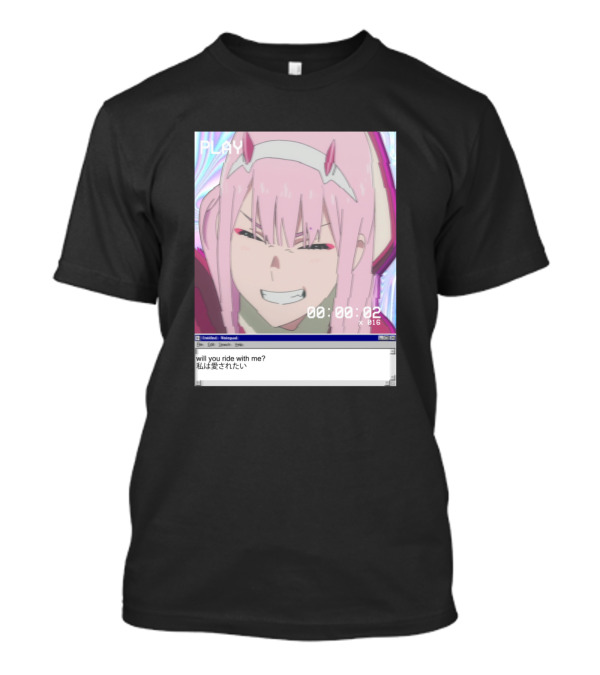 Darling In The Franxx Zero Two Will You Ride With Me Aesthetic T-Shirt