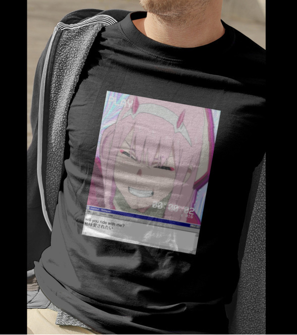 Darling In The Franxx Zero Two Will You Ride With Me Aesthetic T-Shirt