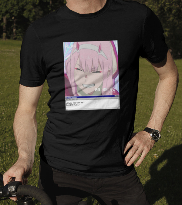 Darling In The Franxx Zero Two Will You Ride With Me Aesthetic T-Shirt