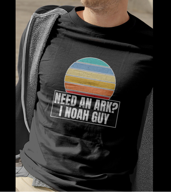 Need An Ark I Noah Guy Retro Stripes Christian Humor T-Shirt