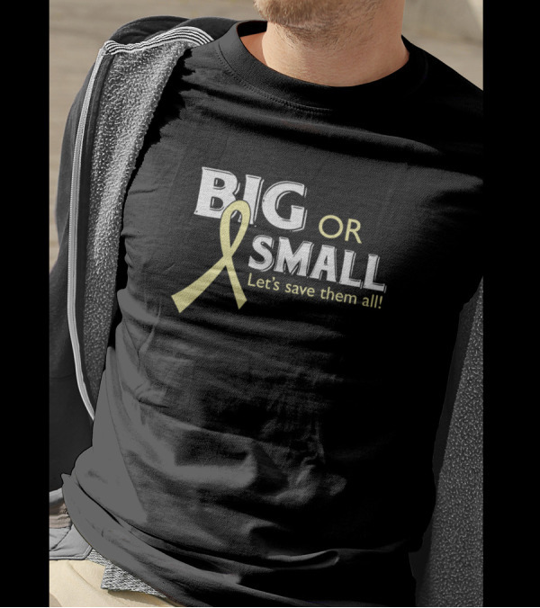 Big Or Small Let's Save Them All Spina Bifida Awareness T-Shirt