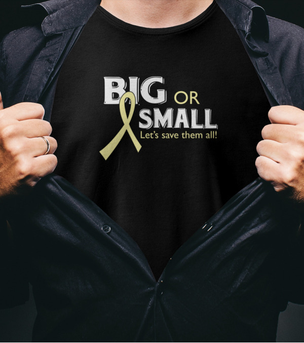 Big Or Small Let's Save Them All Spina Bifida Awareness T-Shirt