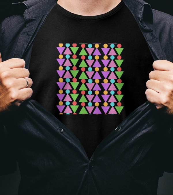 Floral Circles And Triangles Pattern For All Occasions T-Shirt