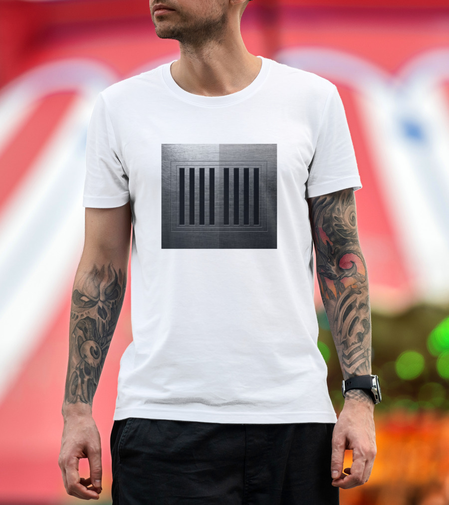 Knight Helmet Metal Grate T-Shirt