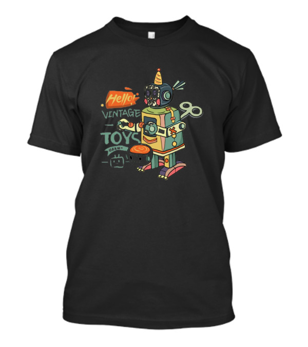 Hello Vintage Toys Monkey Robot T-Shirt