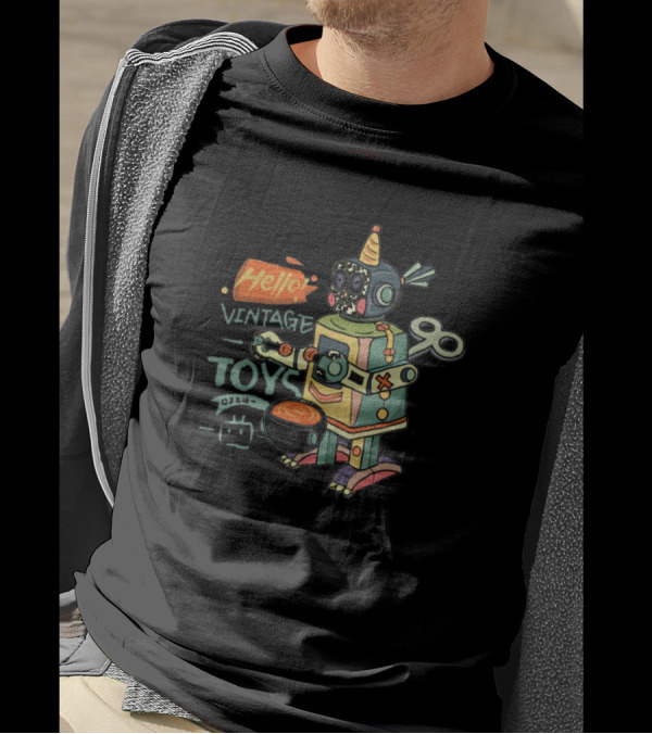 Hello Vintage Toys Monkey Robot T-Shirt