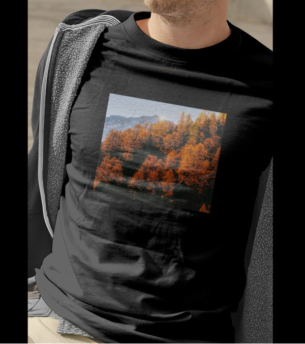 Awesome Autumn Trees On Mountain With Sunrise T-Shirt
