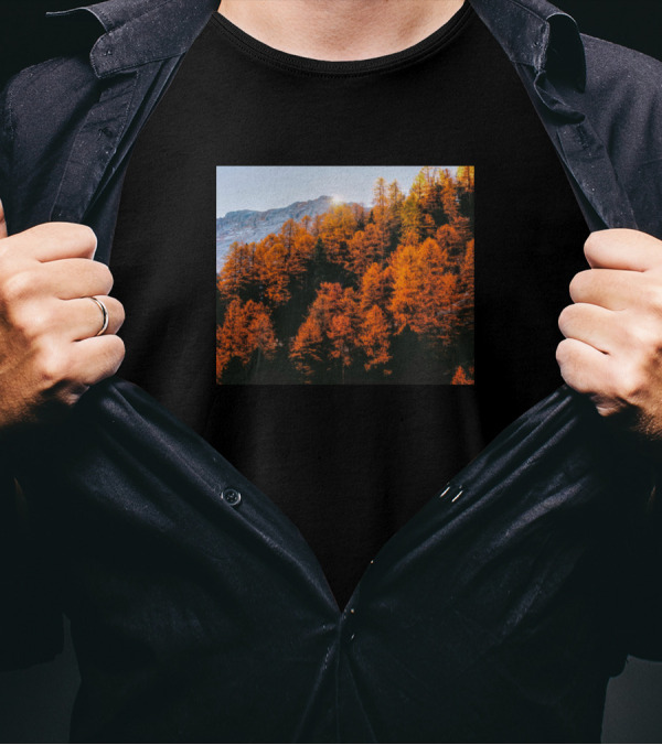 Awesome Autumn Trees On Mountain With Sunrise T-Shirt
