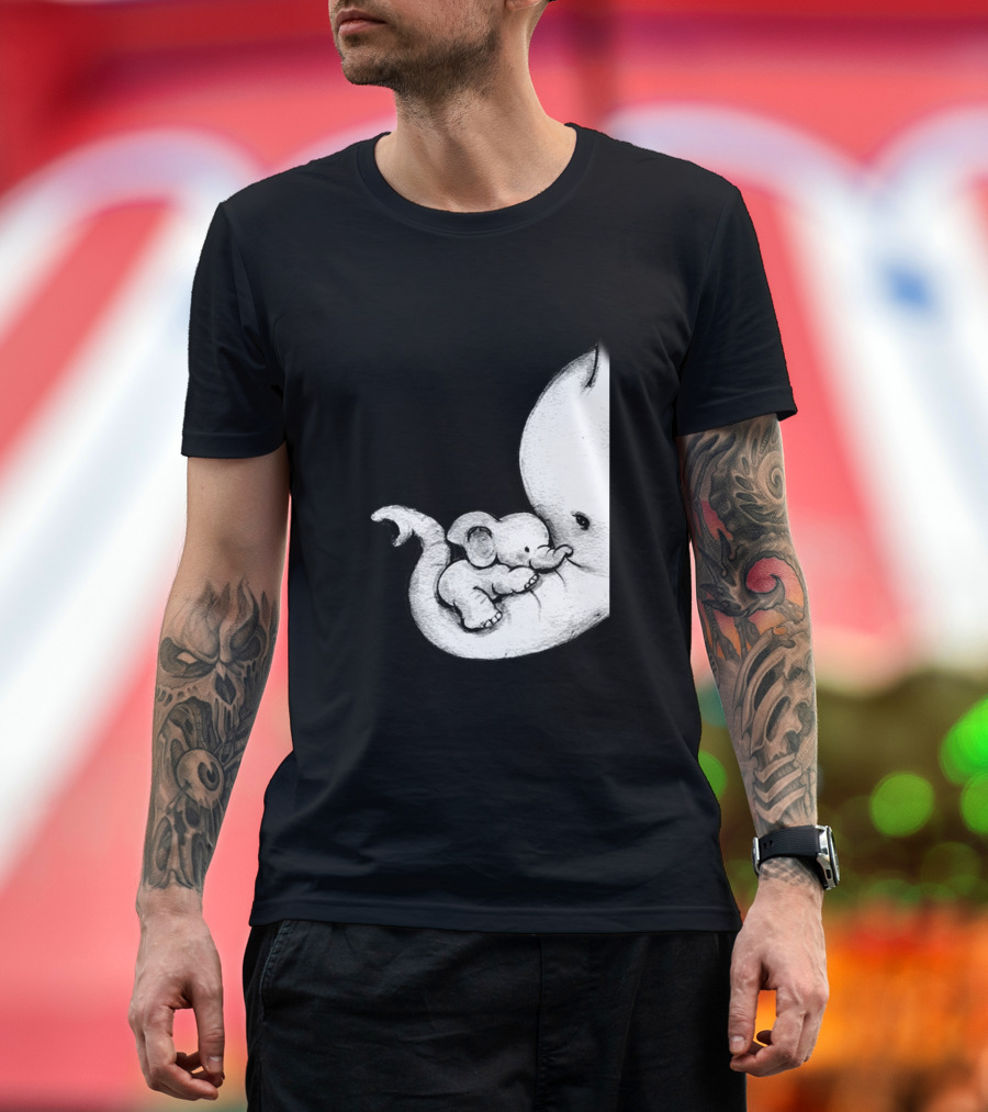 No One Else Elephant Strength of My Love for You Heart Inside T-Shirt