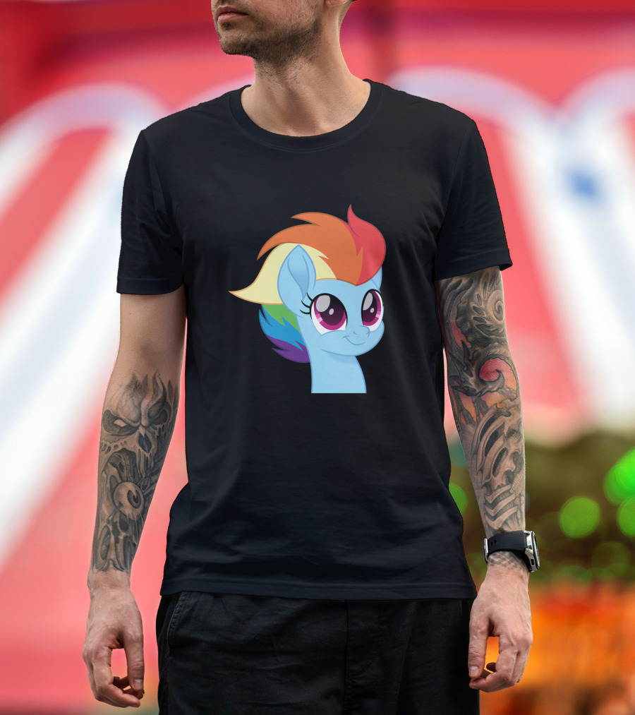 Rainbow Dash Short Mane Colorful T-Shirt