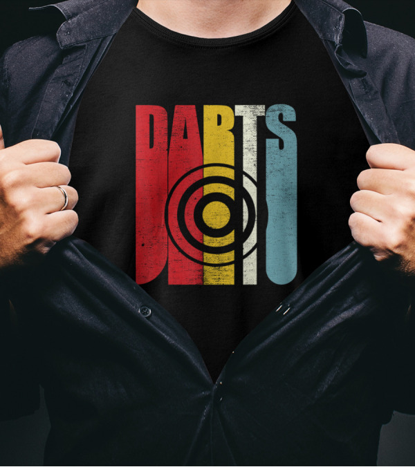 Retro Darts Player Target T-Shirt