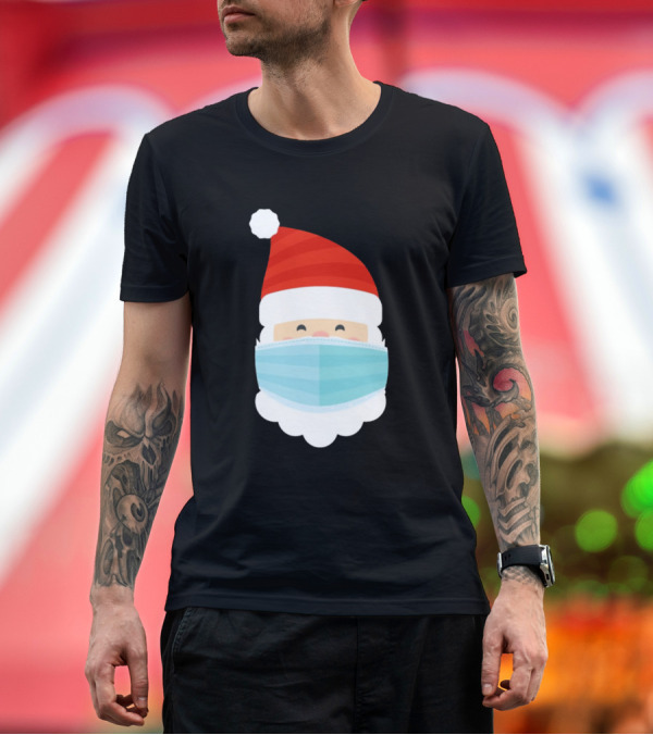 Premium T-Shirt: Santa Claus Face Mask Christmas Holiday T-Shirt Santa Claus Face Mask Christmas Holiday T-Shirt