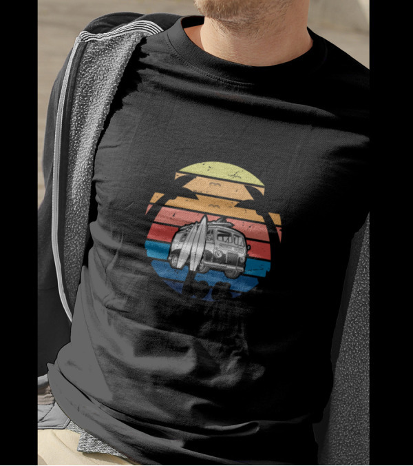 In A World Full Of Kooks Be A Pogue Surf Van Sunset Scene T-Shirt