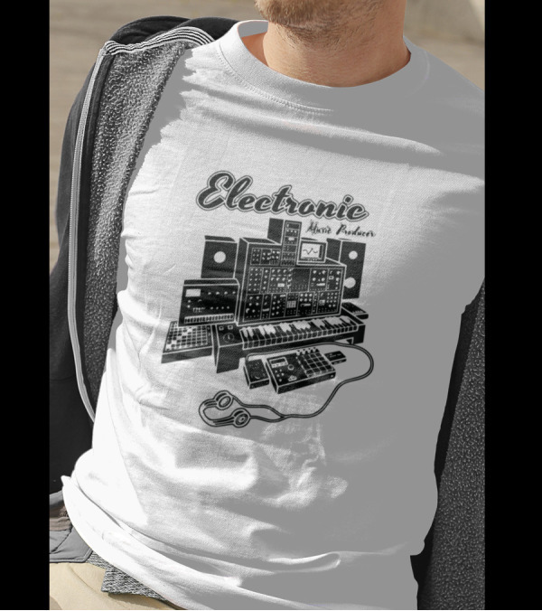 Electronic Music Producer Vintage Modular Synthesizer Analog DIY Synth Nerd T-Shirt
