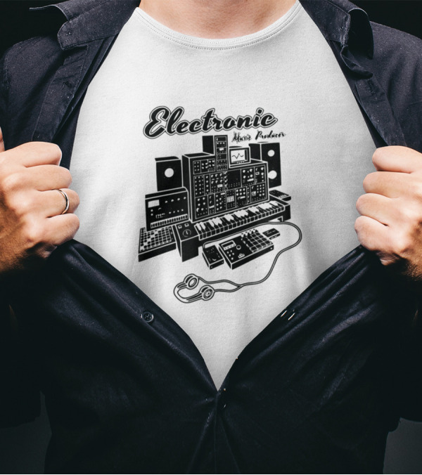 Electronic Music Producer Vintage Modular Synthesizer Analog DIY Synth Nerd T-Shirt
