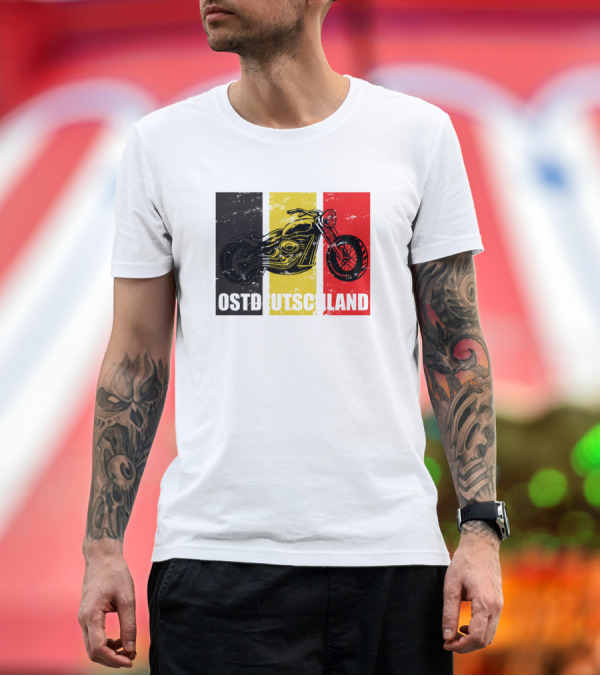 Premium T-Shirt: Ostdeutschland Chopper Biker Ostdeutschland Germany Flag T-Shirt Ostdeutschland Chopper Biker Ostdeutschland Germany Flag T-Shirt