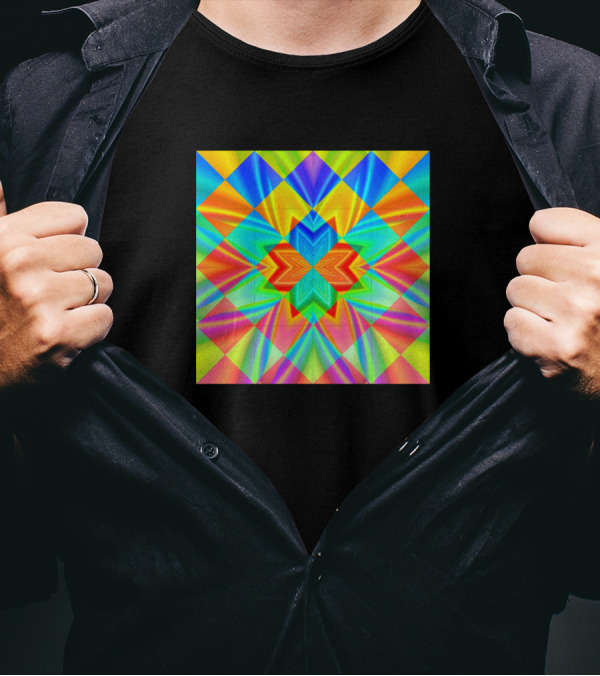 An Explosion Of Color Geometric Vibrant T-Shirt
