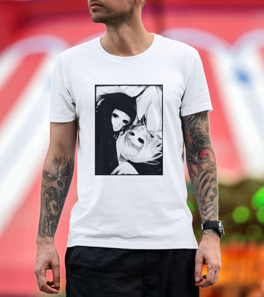 Kurona And Nashiro Monochrome Artistic Duo T-Shirt