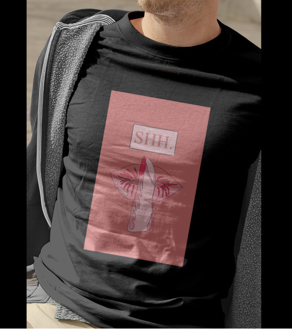 Shh Please Stop Talking Hot Vibes Finger Over Lips T-Shirt