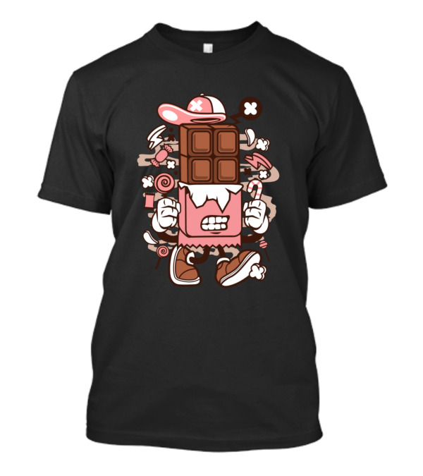 Animated Candy Bar Character In Comics T-Shirt