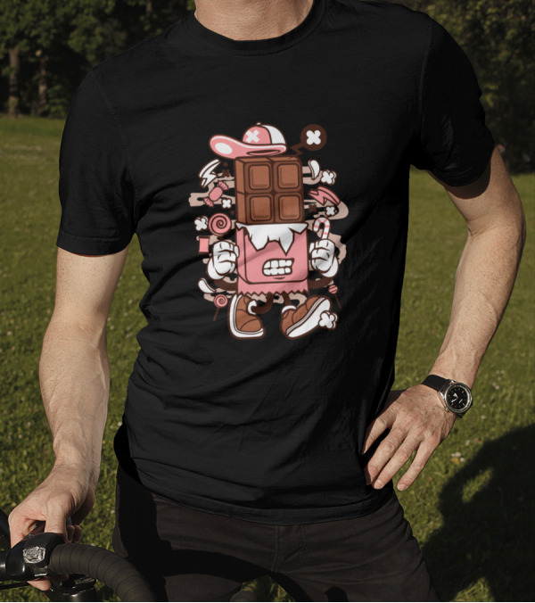Animated Candy Bar Character In Comics T-Shirt