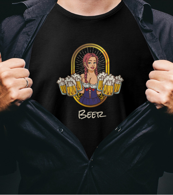 Beer Drinker Lovers Funny Evening Work Beers T-Shirt