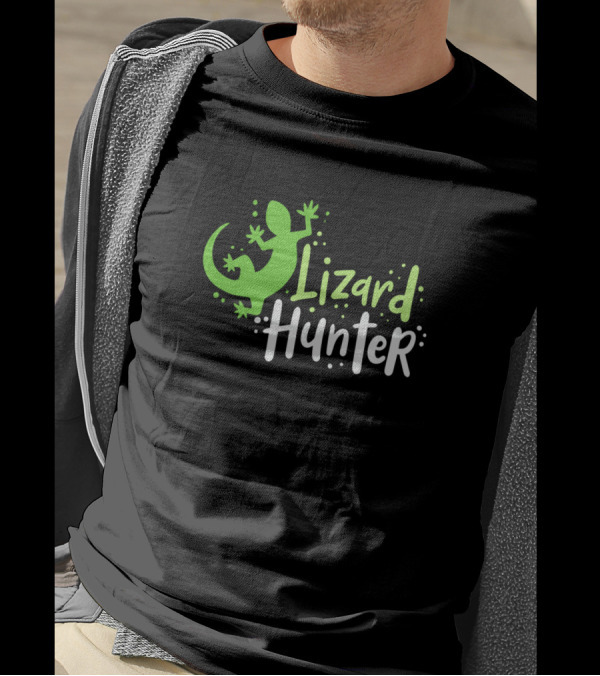 Lizard Hunter Reptile Lizard Iguana Gecko Motif T-Shirt