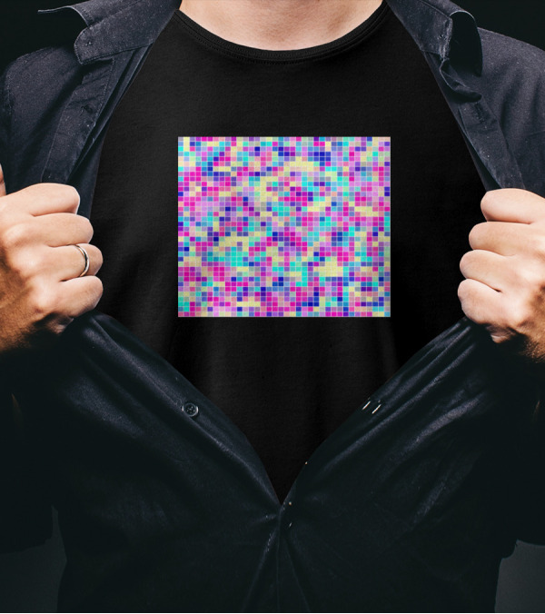 Colorful Vibrant Mosaic Squares T-Shirt